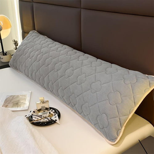 Extra Long Solid Color Quilted Cervical Pillow
