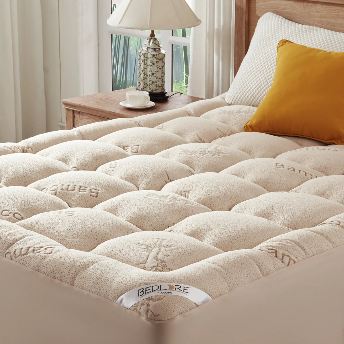 ☁️Cooling Mattress Topper for Back Pain - Extra Thick Fitted Sheet