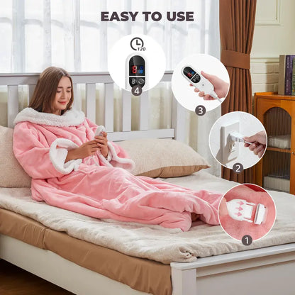 Wearable Heated Throw Blanket, 6 Heat Settings